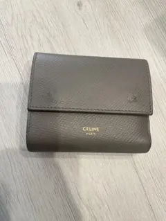 CELINE 三つ折り財布 グレー×イエロー - メルカリ