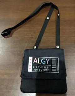 アルジー 移動ポケット ポシェット ブラック クリップ 紐付き