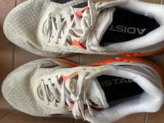 限定カラーアディダス スパイクシューズ ホワイト/オレンジ