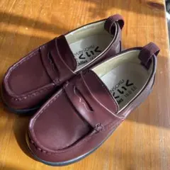 そくいく　フォーマルシューズ ローファー　16.0 瞬足　ブラウン　茶色　レッド