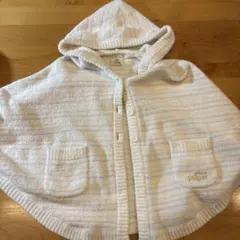 pique フード付きポンチョ XS ホワイト