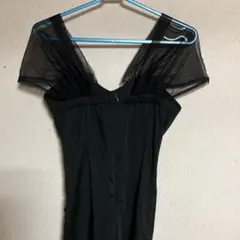 ソミン オフショルダー ワンピース ベアトップ タイトミニクラブドレス シースル