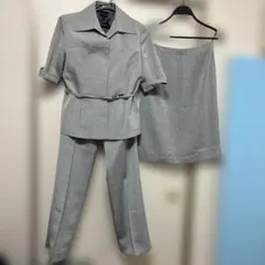 グレー スーツ 3点セット 半袖