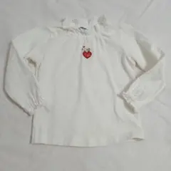 familiar 　長袖カットソー 90 ホワイト　フリル襟　 ファミリア