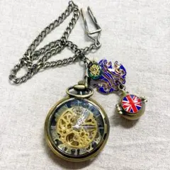 M121515 ハンドメイド　懐中時計デザイン　アクセサリー