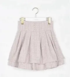 evelyn エブリン スカート ツイードダブルフレアSK ピンク 量産型