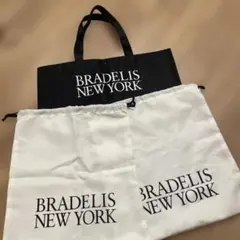 BRADALIS NEW YORK エコバッグ 黒　トートバッグ　ショッパーのサムネイル
