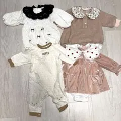 美品 ベビー服 70 女の子 ロンパース カバーオール まとめ売り