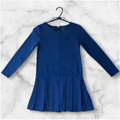 【Ralph Lauren】 子供用 ネイビー 長袖 プリーツワンピース 新品