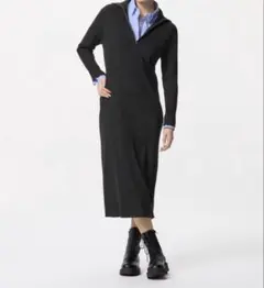 UNIQLO ハーフジップニットワンピース