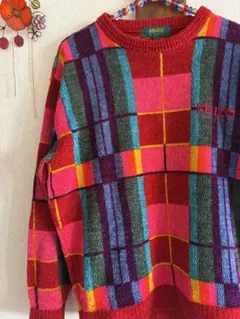 希少 KENZO 80s 90s セーター　ニット　チェック