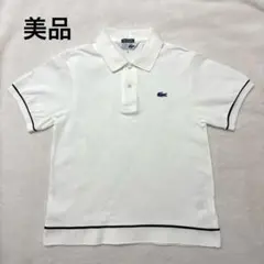 80s 希少 タグ付き USA製 アイゾッド 白 М ポロシャツ ダックテール