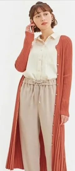 カーディガン　ロング　ワンピース　ジーユー　GU