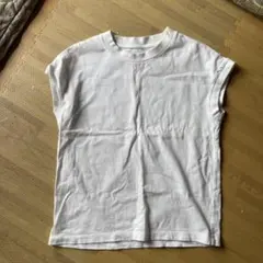 無印良品　フレンチスリーブ　Tシャツ　カットソー　綿100% ホワイト　Sサイズ