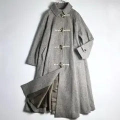 美品　LOISIR　ロワズィール　ウール　リネン　ダッフルフレアロングコート　Sのサムネイル