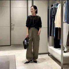 新品未使用 GALLARDAGALANTE ワイドカーゴパンツ カーキ M