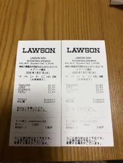 GLAY ローソン レシート 2枚LAWSON50周年 Kアリーナ