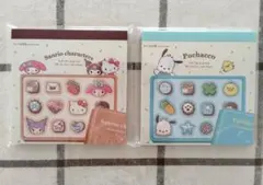 サンリオキャラクター＆ポチャッコシール付きメモセット