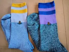 新品✨Vivienne Westwood ラメソックス 2足セット 刺繍　23㌢