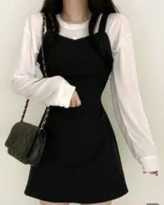SHEIN 無地柄 Tシャツなし キャミドレス