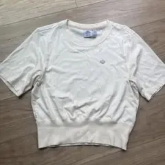 adidas Originals 半袖パーカー Tシャツ クリーム、オフホワイト