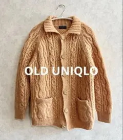 OLD UNIQLO オールドユニクロ ケーブルニットカーディガン オレンジM