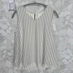 INGNI イング ストライプ ノースリーブ フリルブラウス M