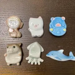 可愛い動物箸置き　6点セット