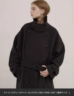 ブラック　トレンチコート S