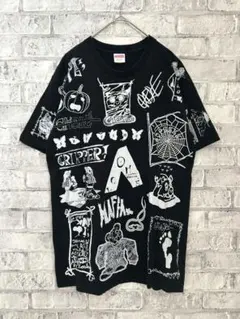 値下 ☆ マルチプリント tee ☆ USA製 XL 初期モノ パンク シュプ 
