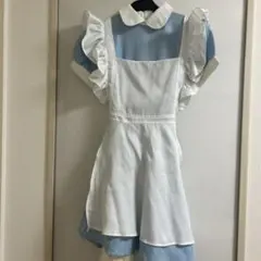 アリス服　コスプレ　ハロウィン　衣装エプロンセット