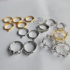 指輪用金具 パーツセット ゴールド シルバー