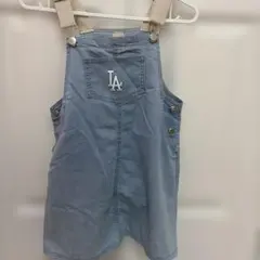プティマイン⭐︎LAロゴ付きライトブルーオーバーオール