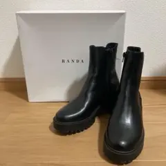 【美品】RANDA ブラック ショートブーツ 厚底