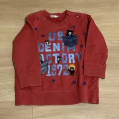 DOUBLE.B レッド トレーナー 90cm