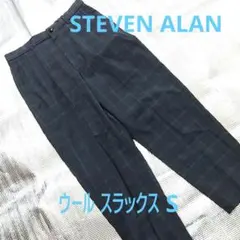 スティーブンアラン　ウール　スラックス　パンツ　チェック　メンズ　Sのサムネイル