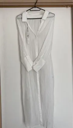 白　ロングシャツワンピース YAMADAストアー R A D I A T E