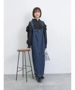 【美品】サマンサモスモスブルー ecoデニム ジャンスカ