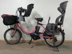 135】子乗せ電動自転車 ヤマハ PAS Kiss レッド 3人乗り対応 - メルカリ