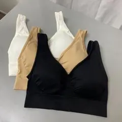 ストレッチノンワイヤーブラトップ3色セット Sサイズ