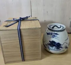 茶道具 唐津焼 絵唐津 山水人物文 甘手 茶入 時代箱付 M R4981 - メルカリ