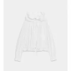 ZARA フリルトリム　ジップアップジャケット　M