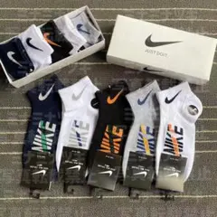 【スペシャルロゴ】ナイキNIKEソックス　メンズソックス　スポーツソックス　五足