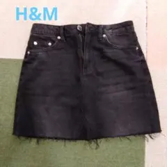 H&M ブラックデニムミニスカート