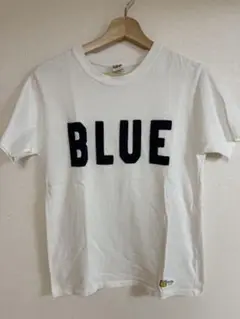 BLUE BLUE×ホワイト Tシャツ BLUE