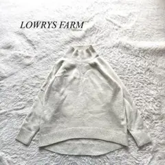 P3【ローリーズファーム】ハイネックニット　長袖　アイボリー　M カジュアル