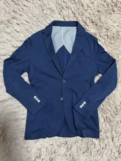 エディフェス　ネイビー テーラードジャケット ストレッチ素材