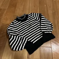 GU 薄手ボーダーニット110