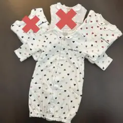 2枚セット　Petit main ハート柄ツーウェイ・ドレスオール