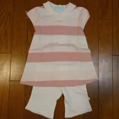 新品タグ付　べべ80　bebe　ベビー　女の子　トップスパンツセット　帰省服のサムネイル